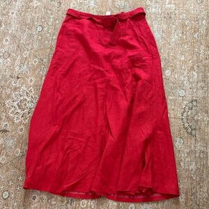 Chic Red Maxi Skirt for Women